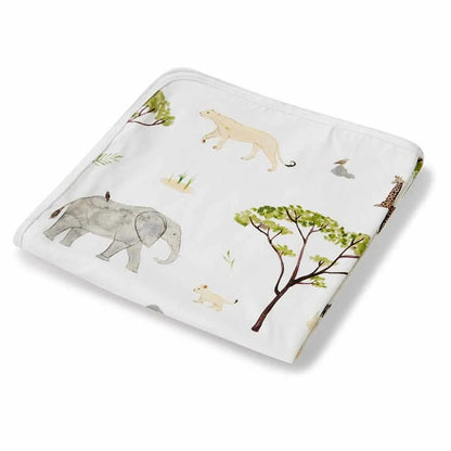 Safari Organic Jersey Wrap & Beanie Set - Aster & Ruby