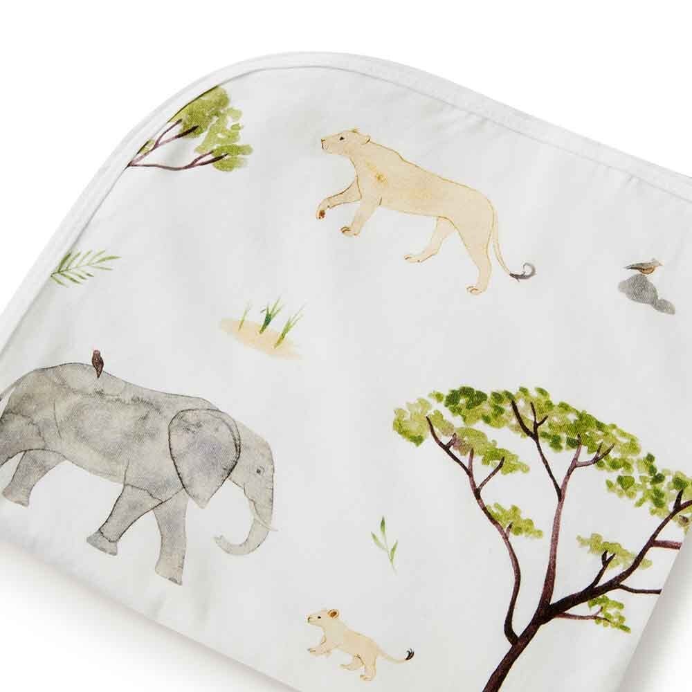 Safari Organic Jersey Wrap & Beanie Set - Aster & Ruby