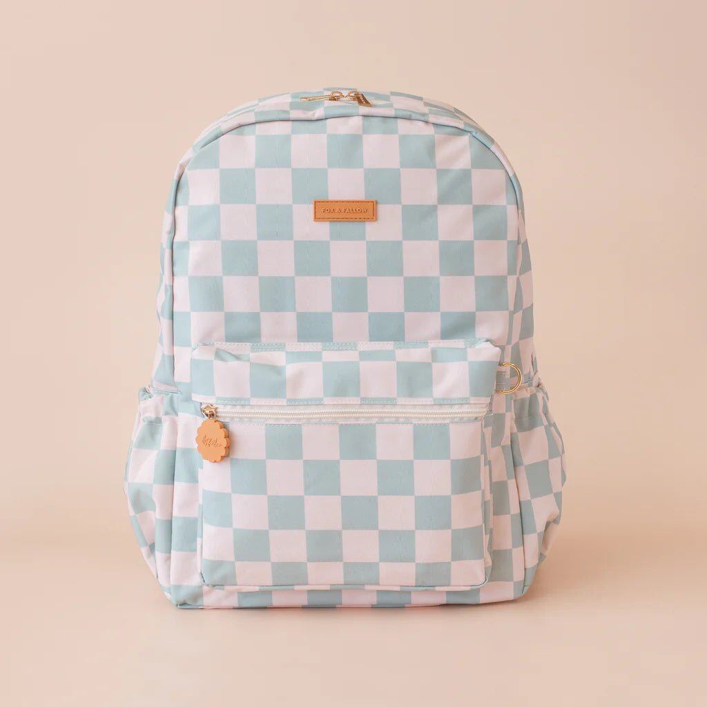 Sage Check Backpack – Aster & Ruby