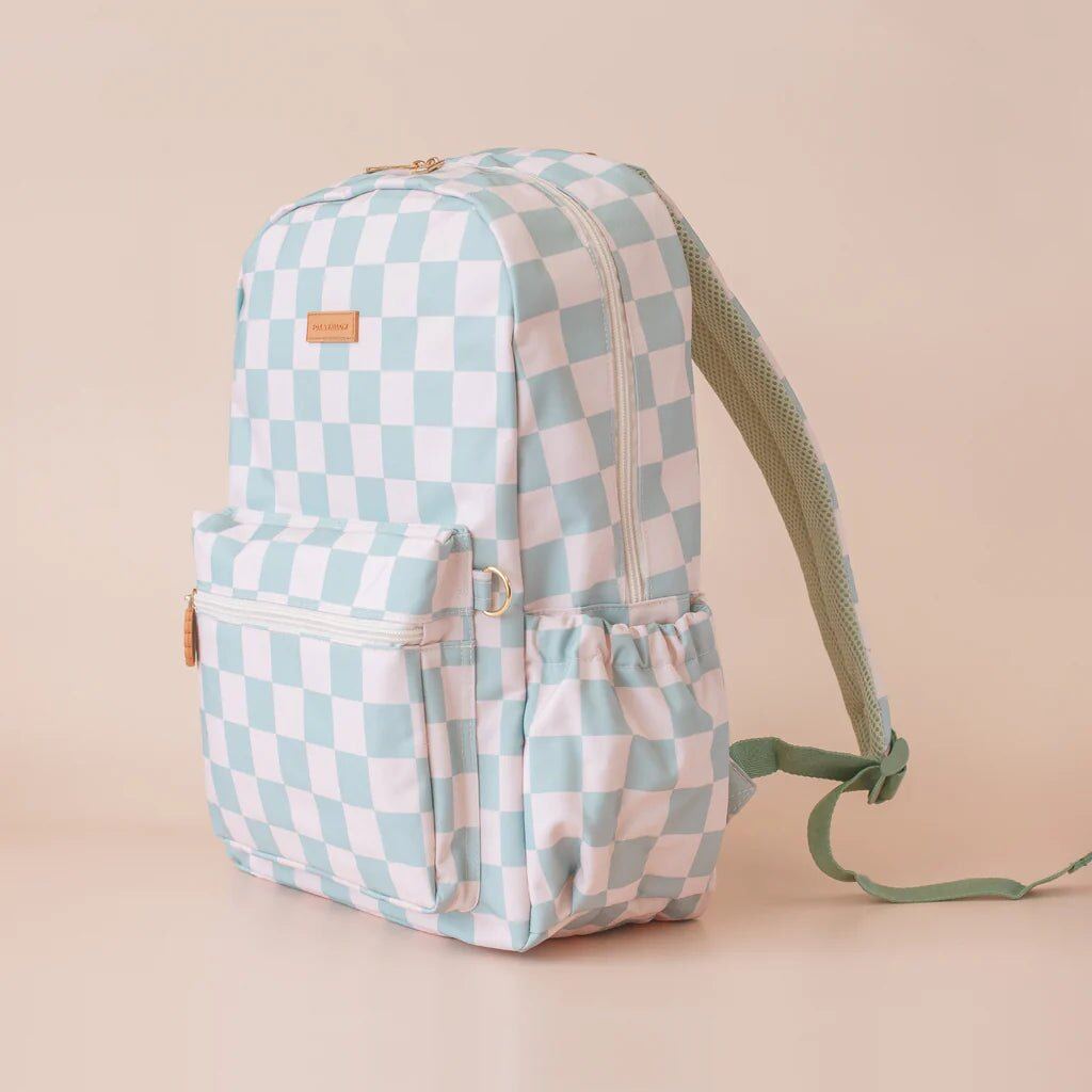Sage Check Backpack – Aster & Ruby