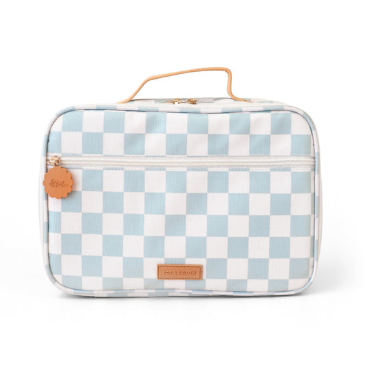 Sage Check Large Lunch Bag - Aster & Ruby