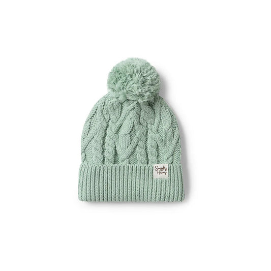 Sage Organic Baby Knit Beanie - Aster & Ruby