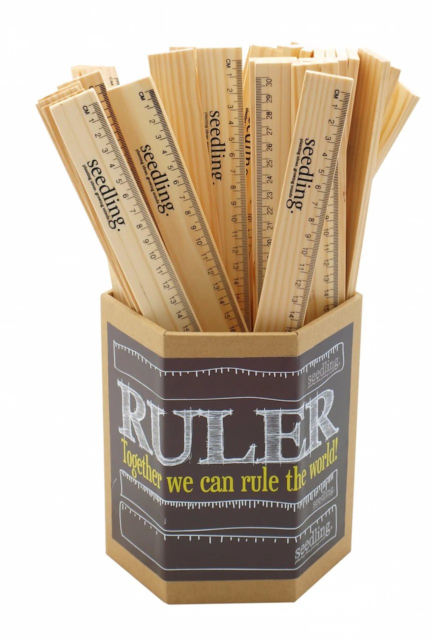 Seedling Wooden Ruler-Aster & Ruby