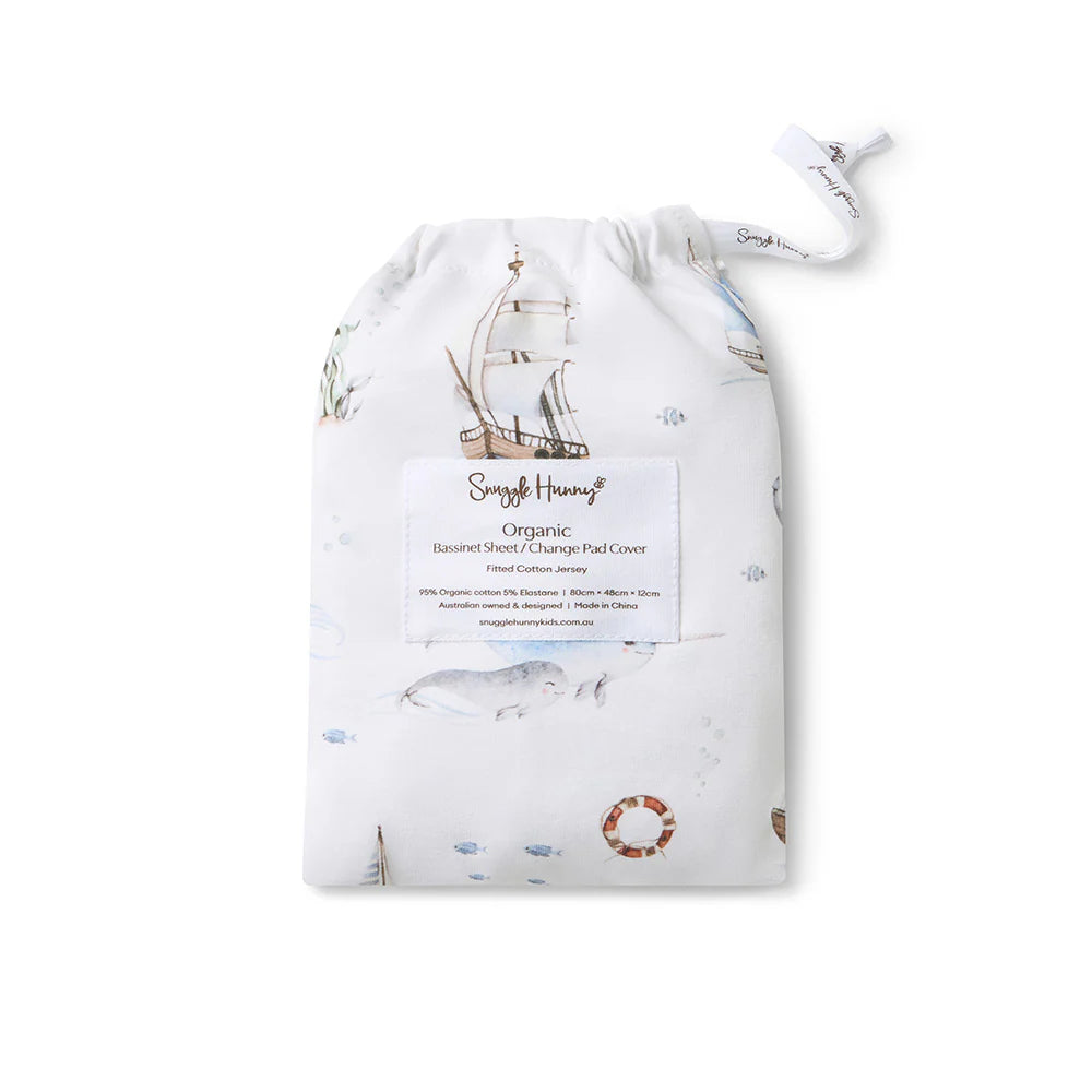 Set Sail Organic Bassinet Sheet / Change Pad Cover