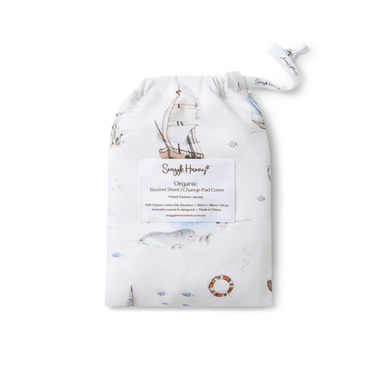 Set Sail Organic Bassinet Sheet / Change Pad Cover