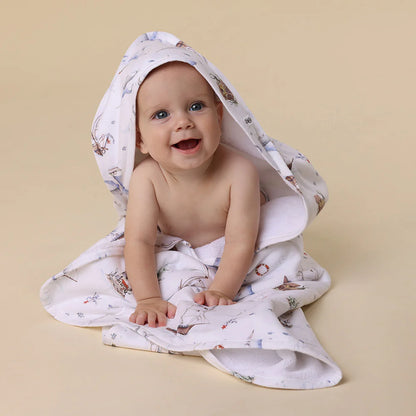Set Sail Organic Hooded Baby Towel