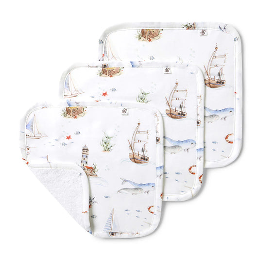 Set Sail Organic Wash Cloths 3 Pack