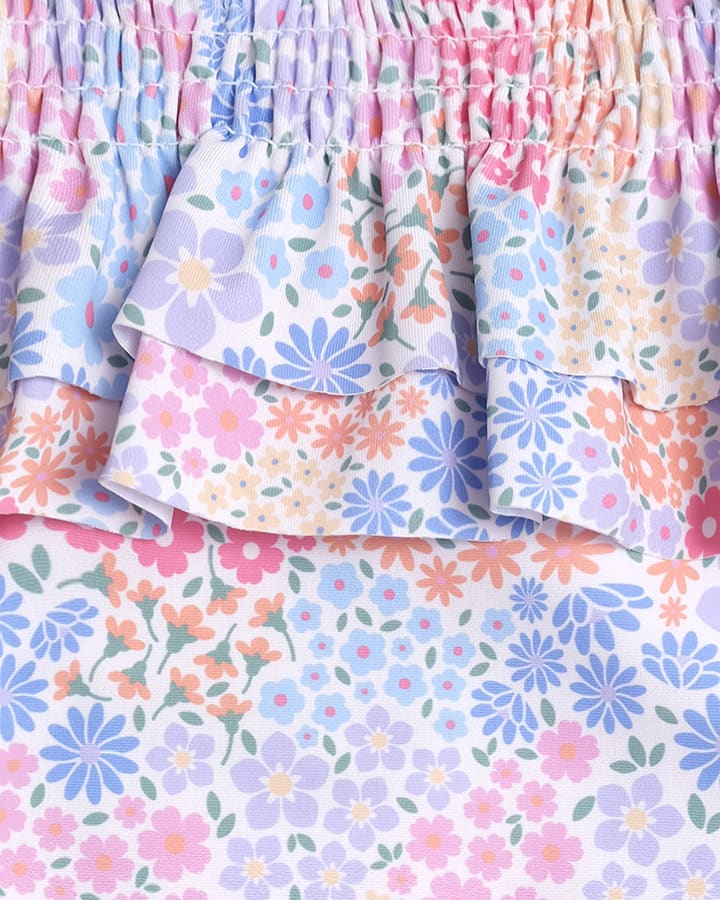 Shirred Swimsuit Floral Bloom - Aster & Ruby