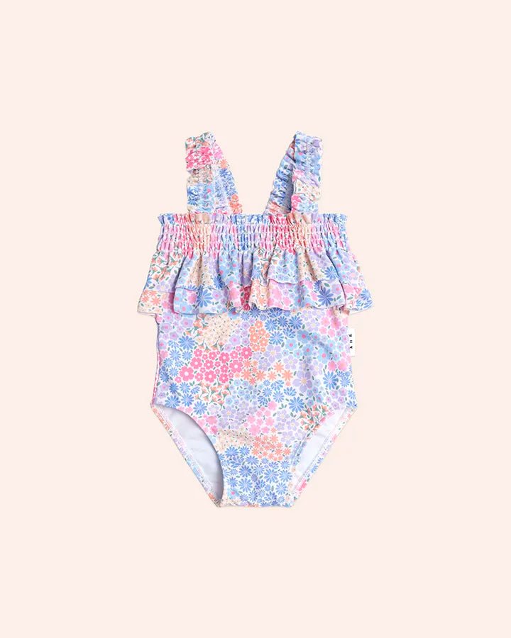 Shirred Swimsuit Floral Bloom - Aster & Ruby