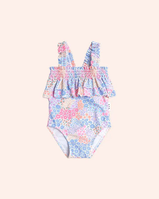 Shirred Swimsuit Floral Bloom - Aster & Ruby
