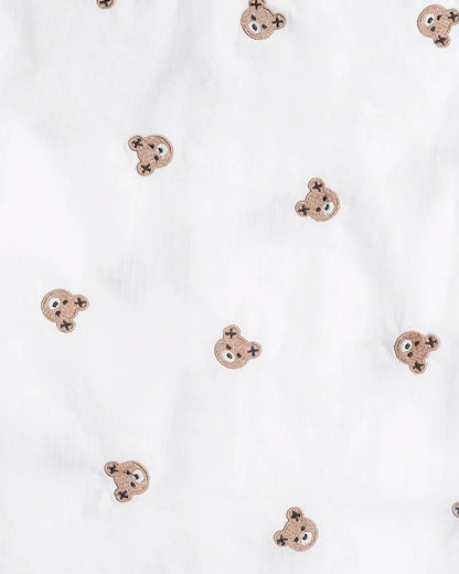 Shortsleeve Huxbear Button Up Crisp White - Aster & Ruby