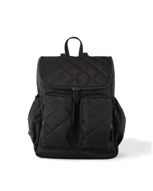 Signature Nappy Backpack Black Diamond Quilt - Aster & Ruby