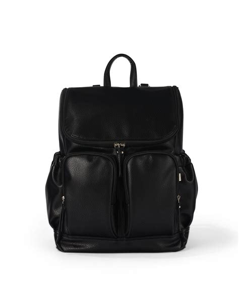 Signature Nappy Backpack Black Dimple - Aster & Ruby