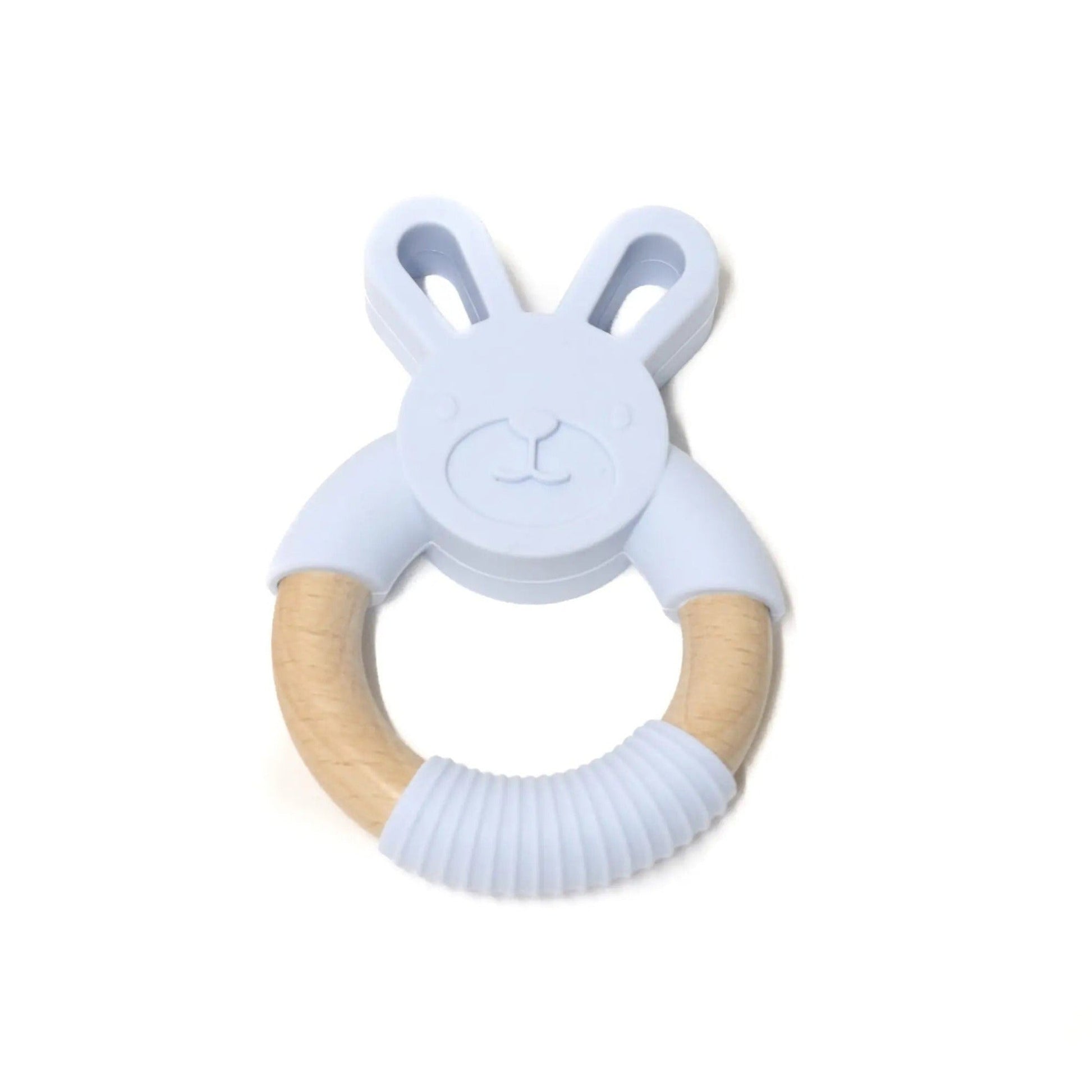 Silicone Bunny Teether Baby Blue-Aster & Ruby