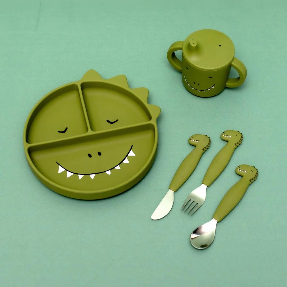 Silicone Cutlery Set 3pk - Mr. Dino