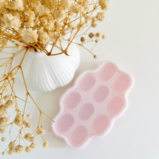 Silicone Feeder Frozen Food Tray - 10 Compartments (Pink)