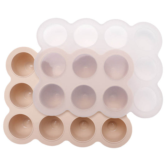 Silicone Feeder Frozen Food Tray - 12 Compartments 30ml (Cream)