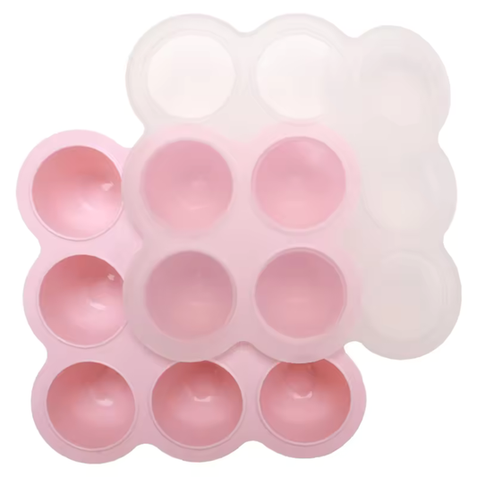 Silicone Feeder Frozen Food Tray – 9 Compartments 60ml - Pink