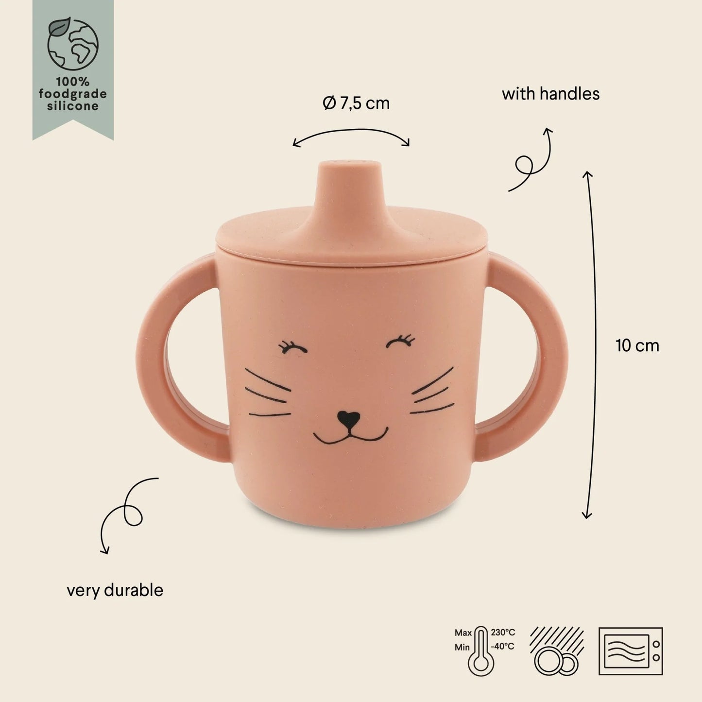 Silicone Sippy Cup Mrs. Cat