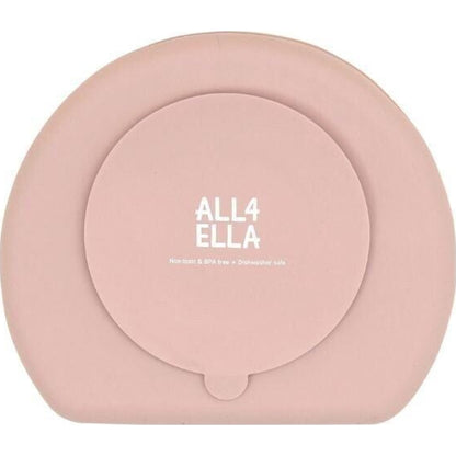 Silicone Suction Plate Dusty Pink – children's product by All4Ella | Aster & Ruby