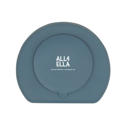 Silicone Suction Plate Slate Blue – Aster & Ruby