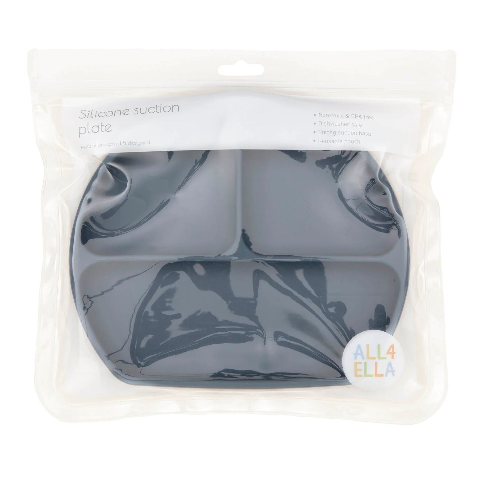 Silicone Suction Plate Slate Blue – Aster & Ruby