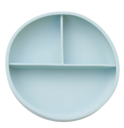 Silicone Suction Plate with Divider – CLEARANCE - Sea Glass