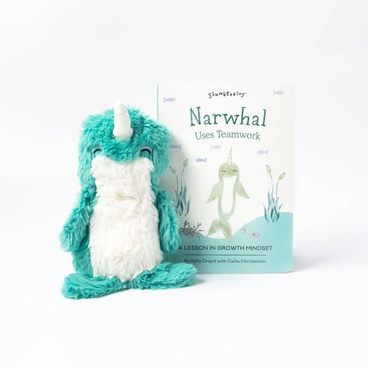 Slumberkins Narwhal & Narwhal Lesson Book Mini Set - Growth Mindset-Aster & Ruby