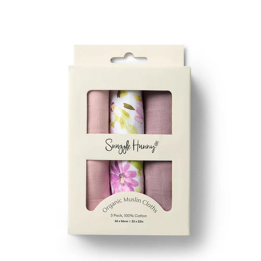 Small Organic Muslin Wrap 3 Pack - Dusk/Isla/Fairytale - Aster & Ruby