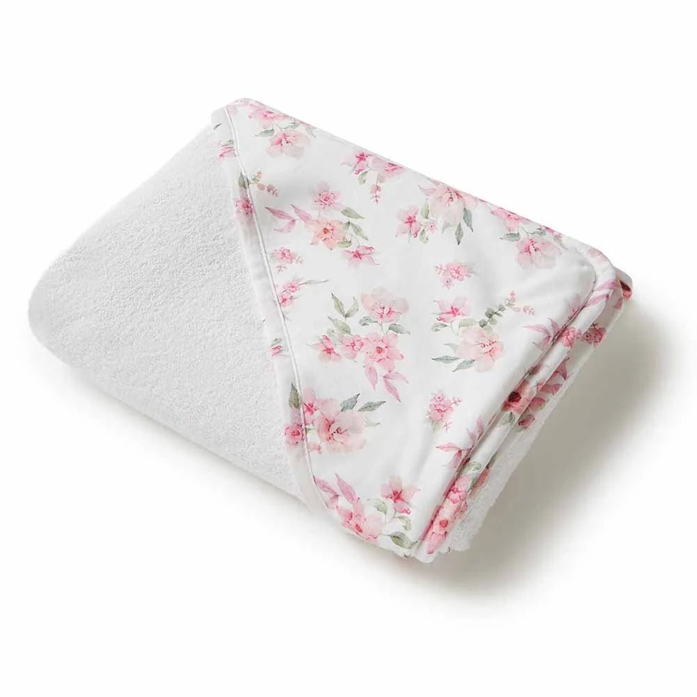 Snuggle Hunny Camille Organic Hooded Baby Towel-Aster & Ruby