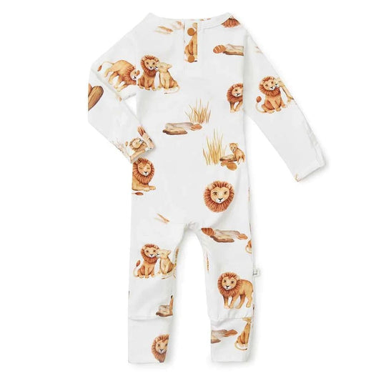 Snuggle Hunny Lion LS Growsuit-Aster & Ruby