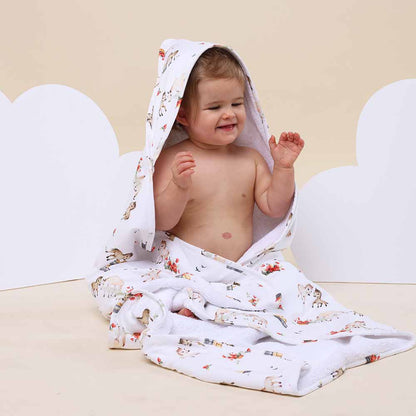 Snuggle Hunny Organic Hooded Baby Towel - Pony Pals - Aster & Ruby