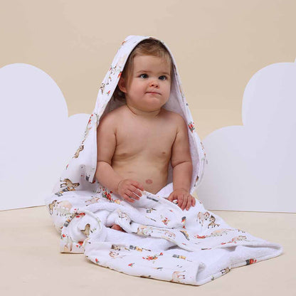 Snuggle Hunny Organic Hooded Baby Towel - Pony Pals - Aster & Ruby