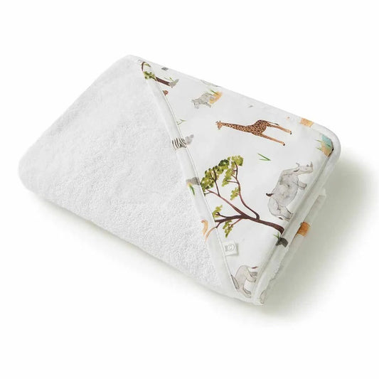 Snuggle Hunny Organic Hooded Towel - Safari - Aster & Ruby