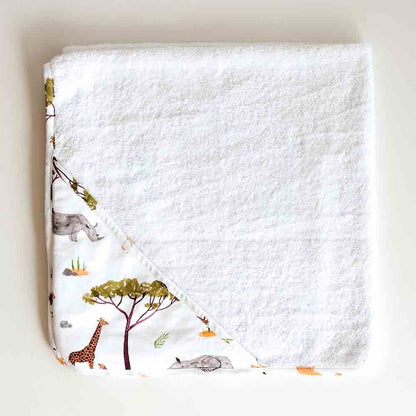 Snuggle Hunny Organic Hooded Towel - Safari - Aster & Ruby