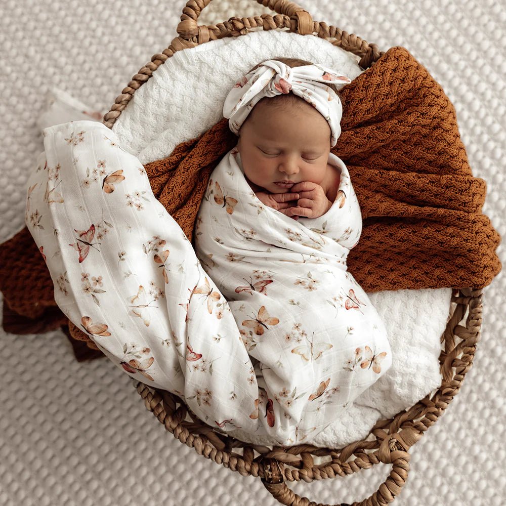 Snuggle Hunny Organic Muslin Wrap Butterfly - Aster & Ruby