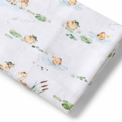 Snuggle Hunny Organic Muslin Wrap - Duck Pond - Aster & Ruby