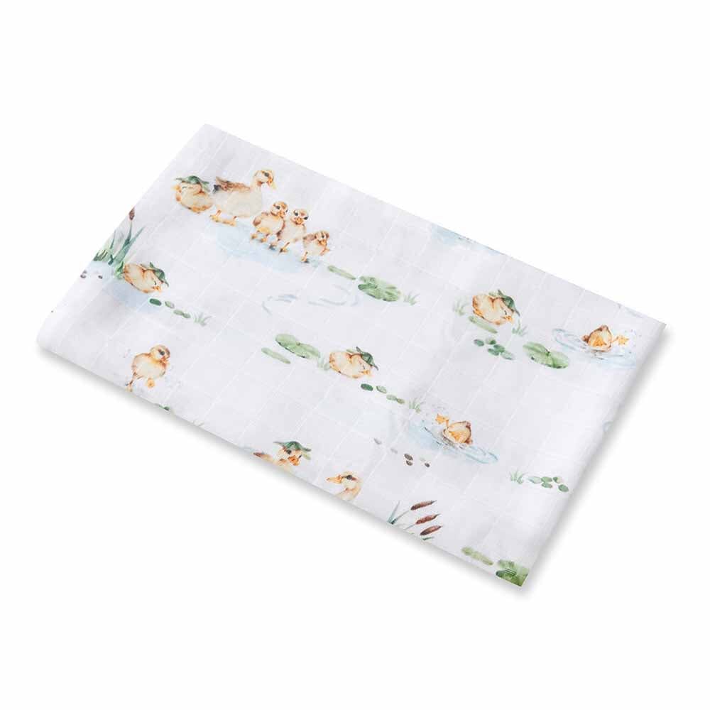 Snuggle Hunny Organic Muslin Wrap - Duck Pond - Aster & Ruby