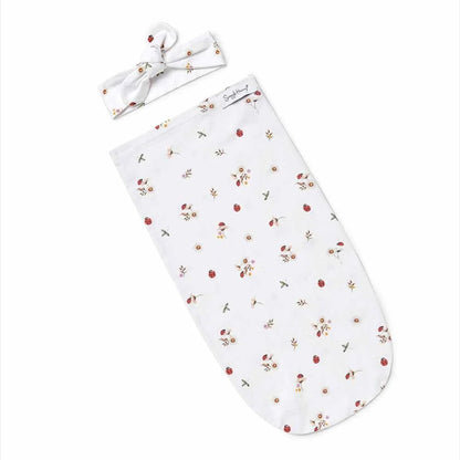 Snuggle Hunny Organic Snuggle Swaddle & Topknot Set Ladybug - Aster & Ruby