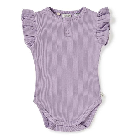 Snuggle Hunny Short Sleeve Bodysuit - Jacaranda - Aster & Ruby