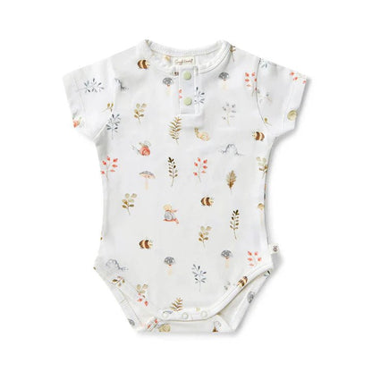 Snuggle Hunny SS Bodysuit - Garden Friends - Aster & Ruby