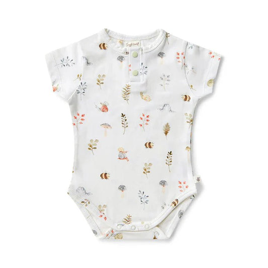 Snuggle Hunny SS Bodysuit - Garden Friends - Aster & Ruby