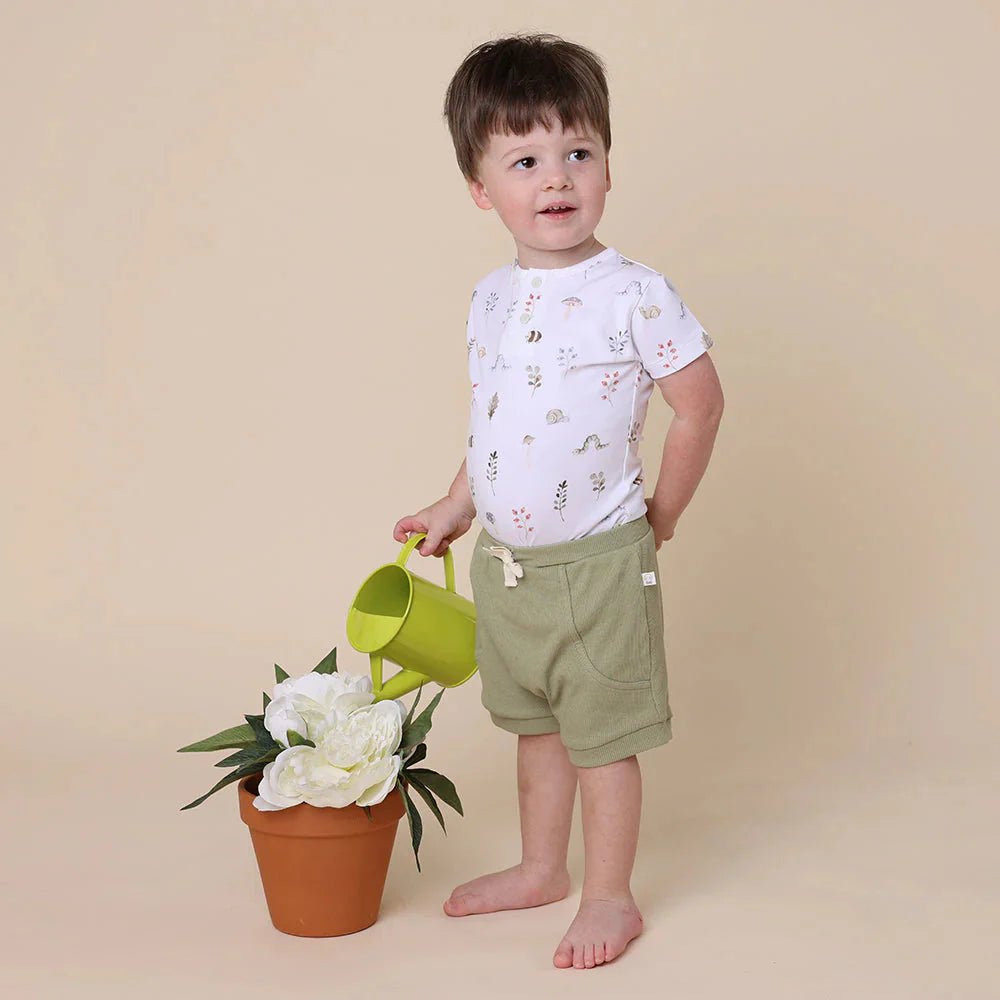 Snuggle Hunny SS Bodysuit - Garden Friends - Aster & Ruby