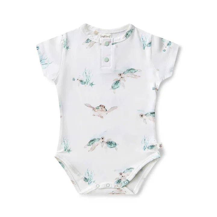 Snuggle Hunny SS Bodysuit - Turtle - Aster & Ruby