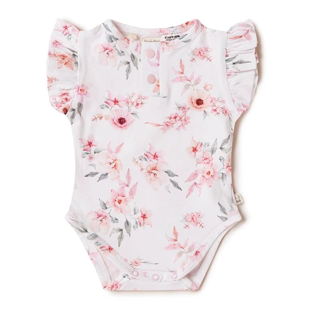 Snuggle Hunny SS Organic Bodysuit - Camille - Aster & Ruby