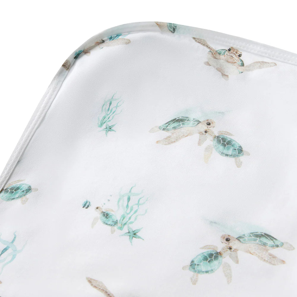 Snuggle Hunny Kids Turtle Organic Jersey Wrap & Beanie Set | Aster & Ruby