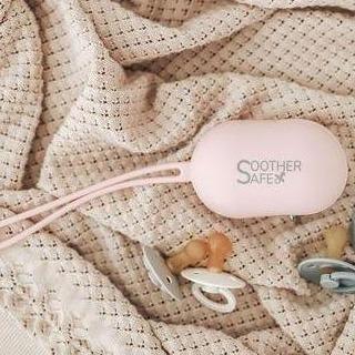 Soother Safe Pink Dummy Holder-Aster & Ruby