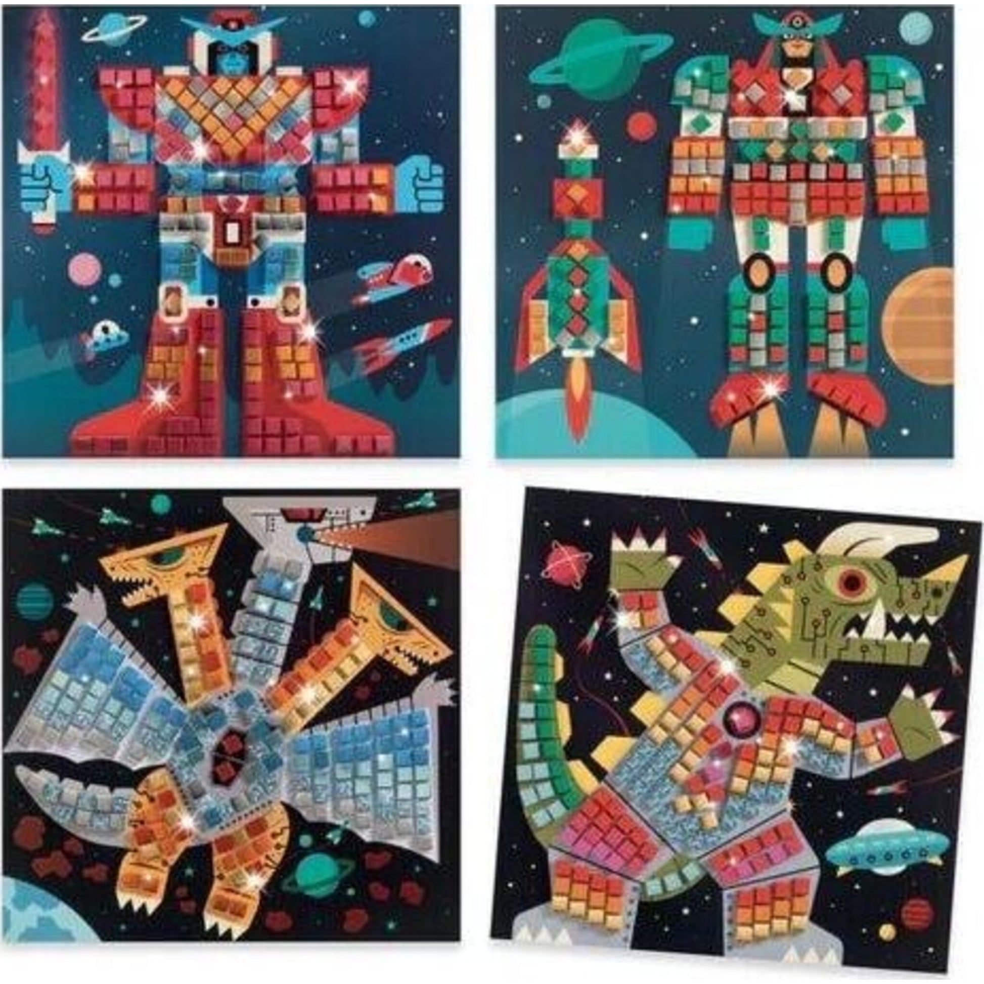 Space Battle Mosaic Kit – children's product by Djeco | Aster & Ruby