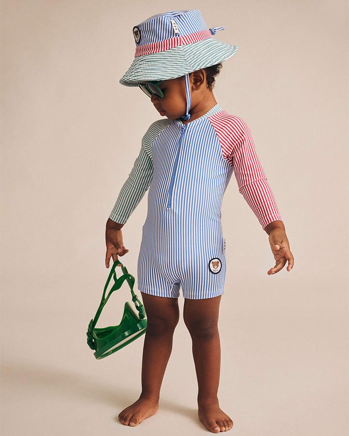 Spliced Stripe Swim Hat - Aster & Ruby