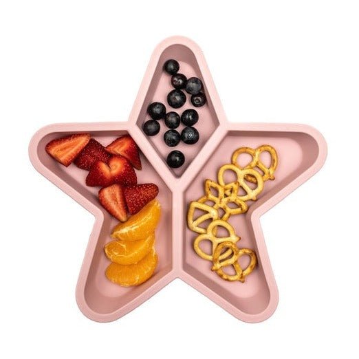 Star Grazer Silicone Divided Plate Dusty Pink-Aster & Ruby